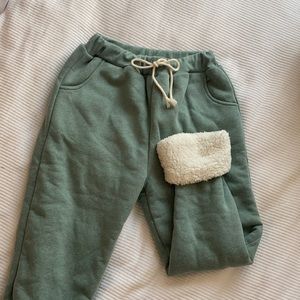 fleeced lined sweat pants